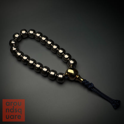 Chef's Special - 14mm Titanium Malas with Brass Guru