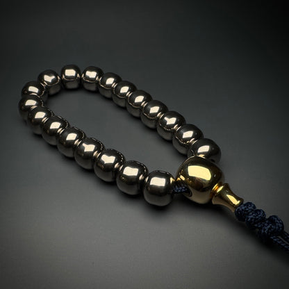 Chef's Special - 14mm Titanium Malas with Brass Guru