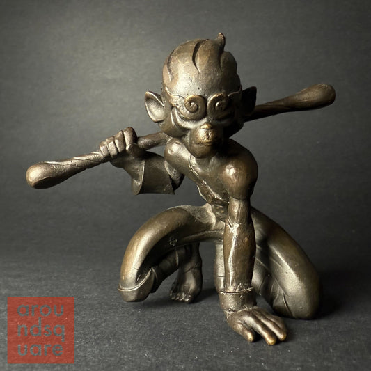 Large Brass Wukong Figurine