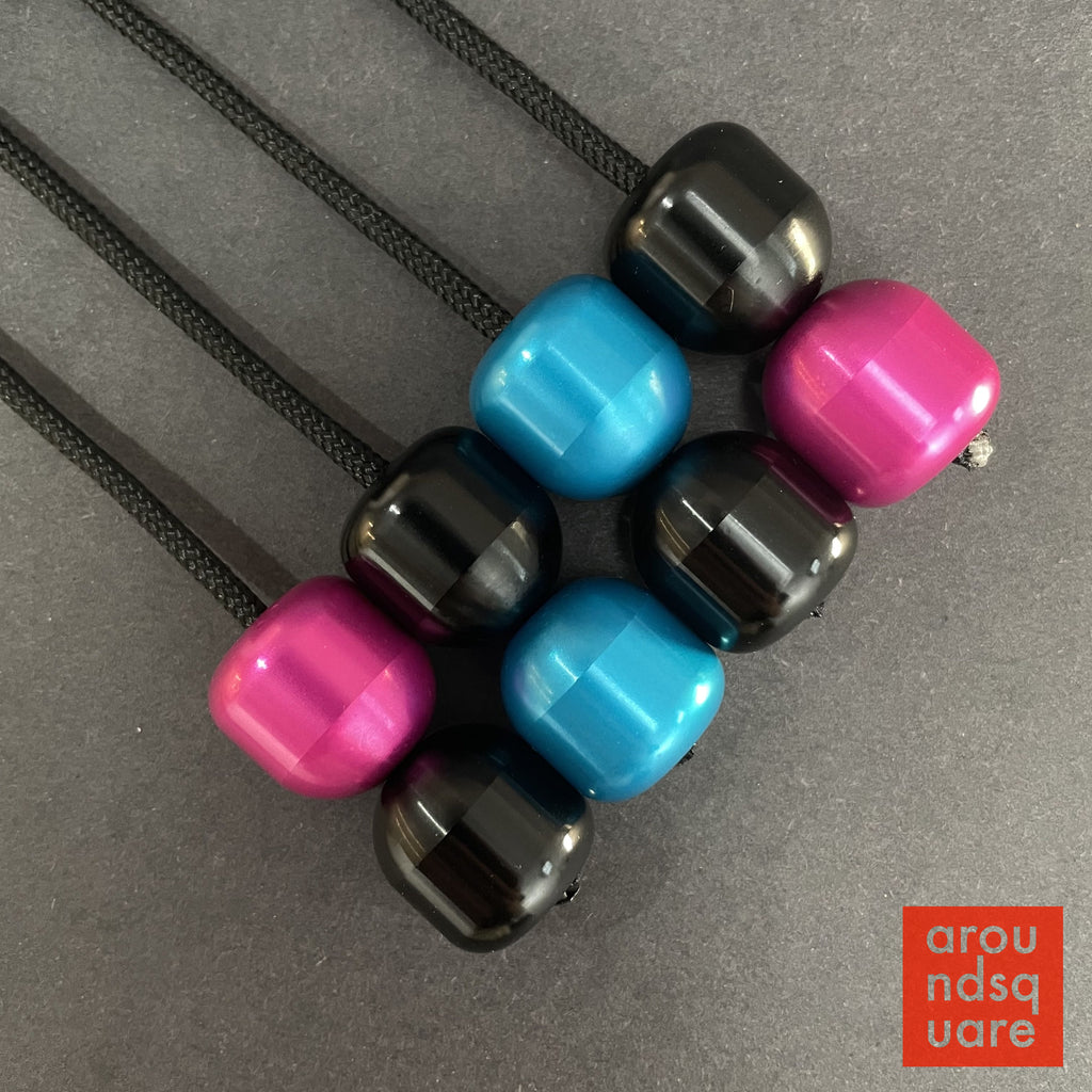 AroundSquare Titans Titanium Begleri Anodisé Bleu, Shinobi Noir