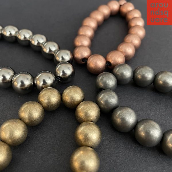 15mm Metal Mala Beads